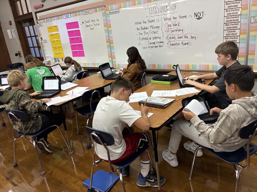 students learning