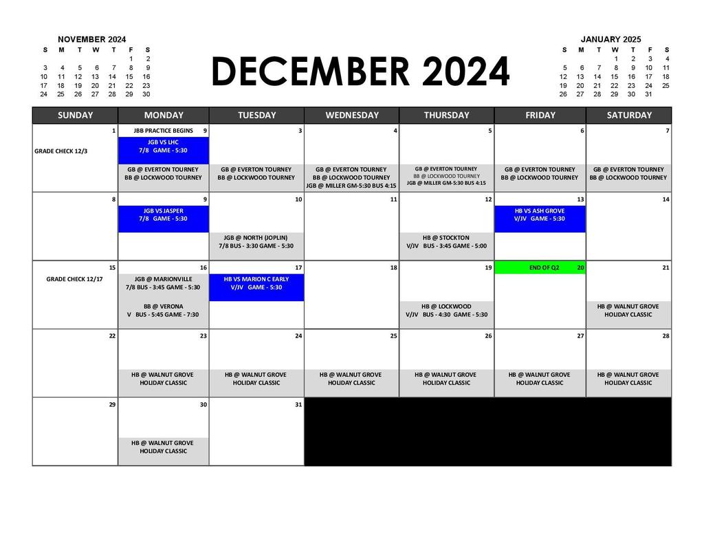 December Events