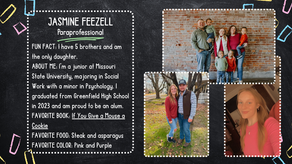 Jasmine Feezell, paraprofessional
