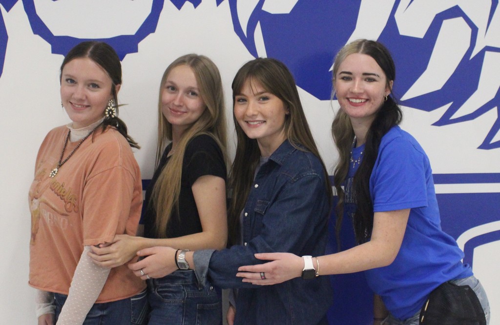 2025 Homecoming Candidates Pictured Left to Right - Seniors: Adalynn O'Connor, Kaydee Mann, Haddie Hayes, Chasity Richards