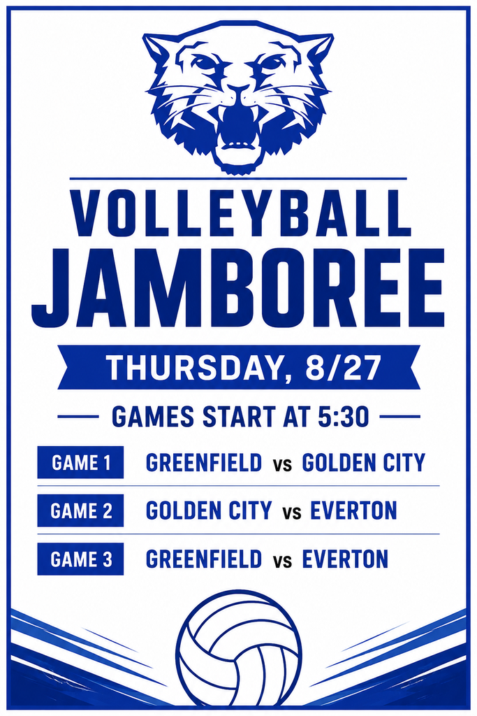The VB Jamboree is tomorrow 8/27! Come out and support the girls! Go Wildcats!