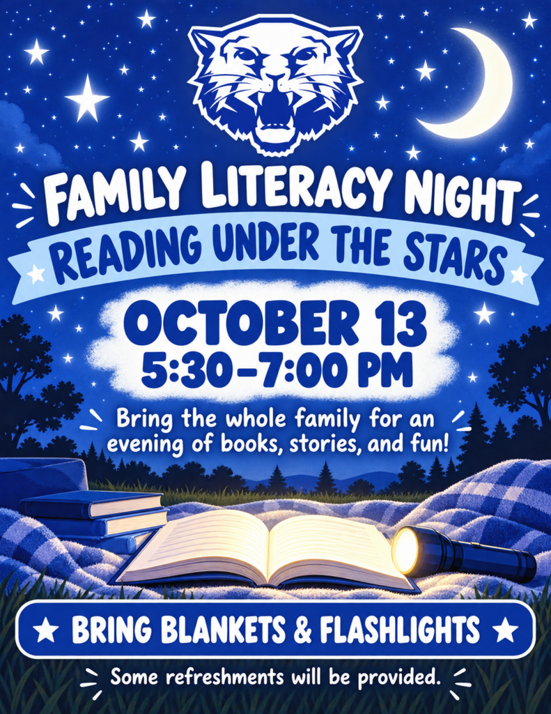 Literacy Night 10/13 5:30-7:00 at the elementary