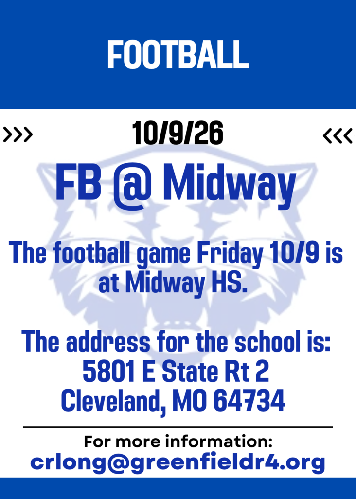 FB field address is 5801 E State Rt 2 Cleveland, MO 64734