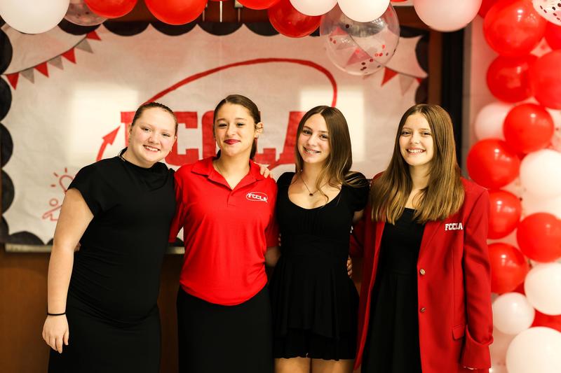 4 FCCLA students posing for a picture