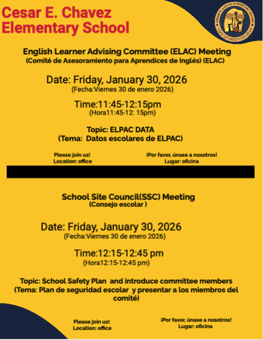 ELAC/SSC meeting