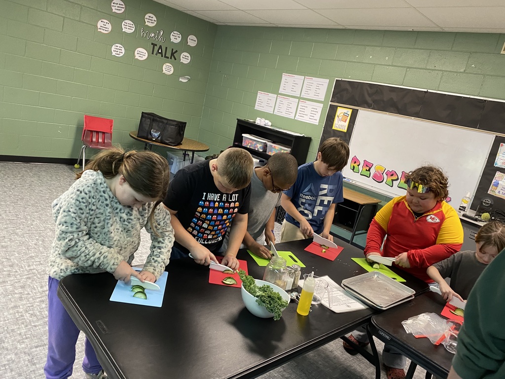 Students learning about food systems