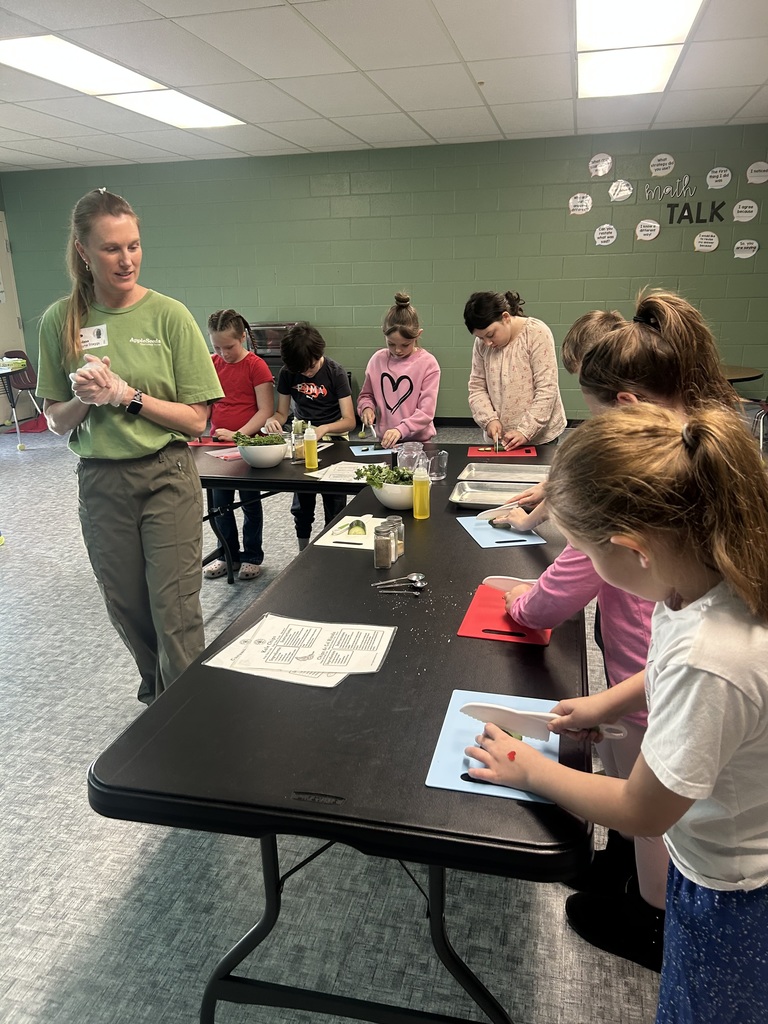 Students learning about food systems