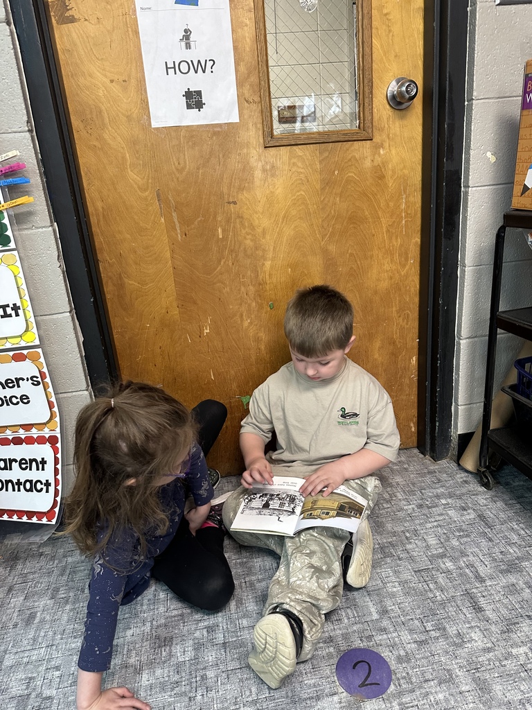 students reading together