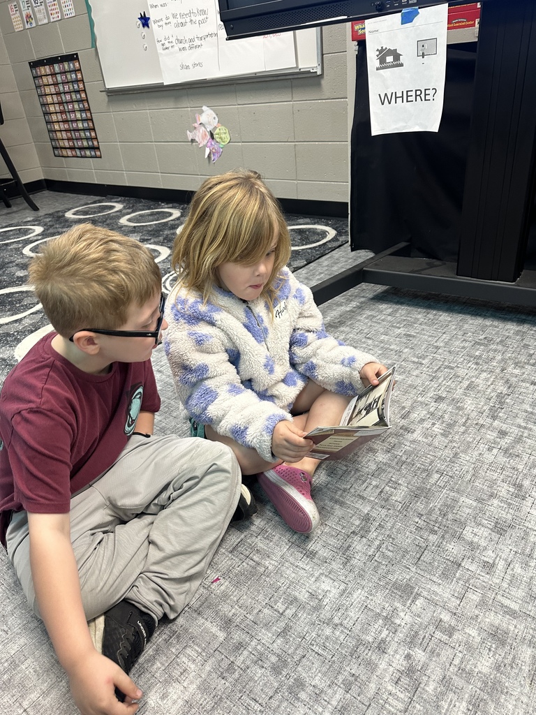 students reading together