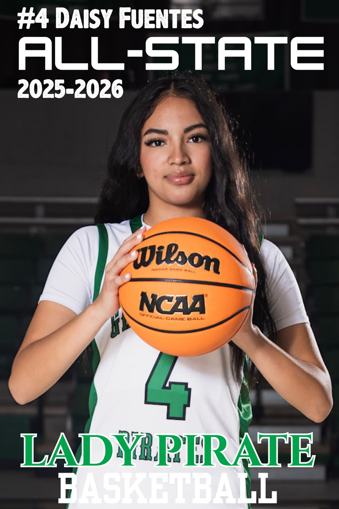 all-state daisy fuentes lady pirate basketball with her picture