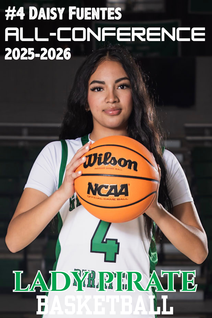 all-conference daisy fuentes lady pirate basketball with her picture