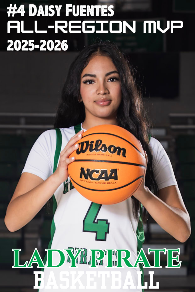 all-region mvp daisy fuentes lady pirate basketball with her picture