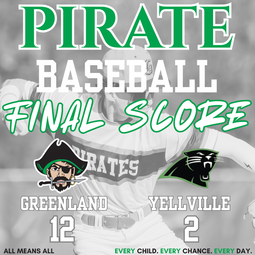 pirate baseball final score greenland 12 yellville 2 with player pitching in photo