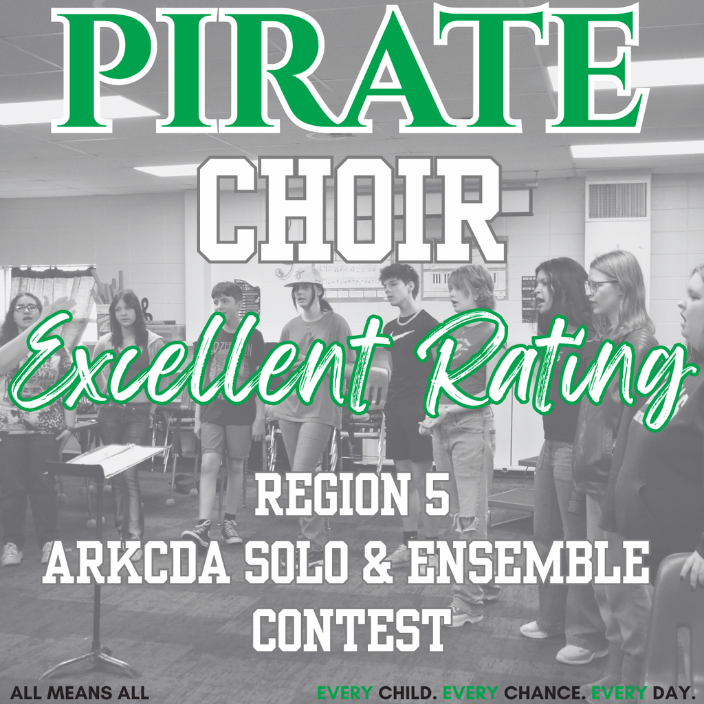 pirate choir excellent rating region 5  arkcda solo and ensemble contest with choir in photo