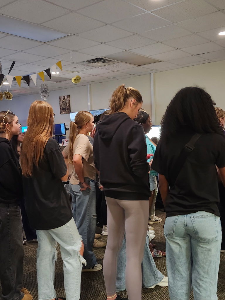 students watching a demonstration