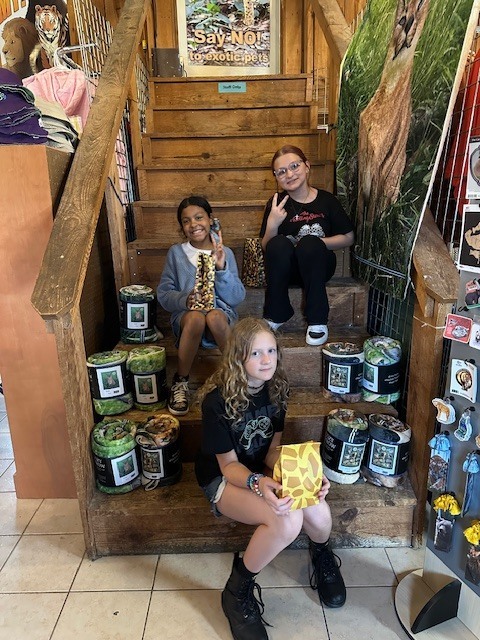 students sitting on staircase