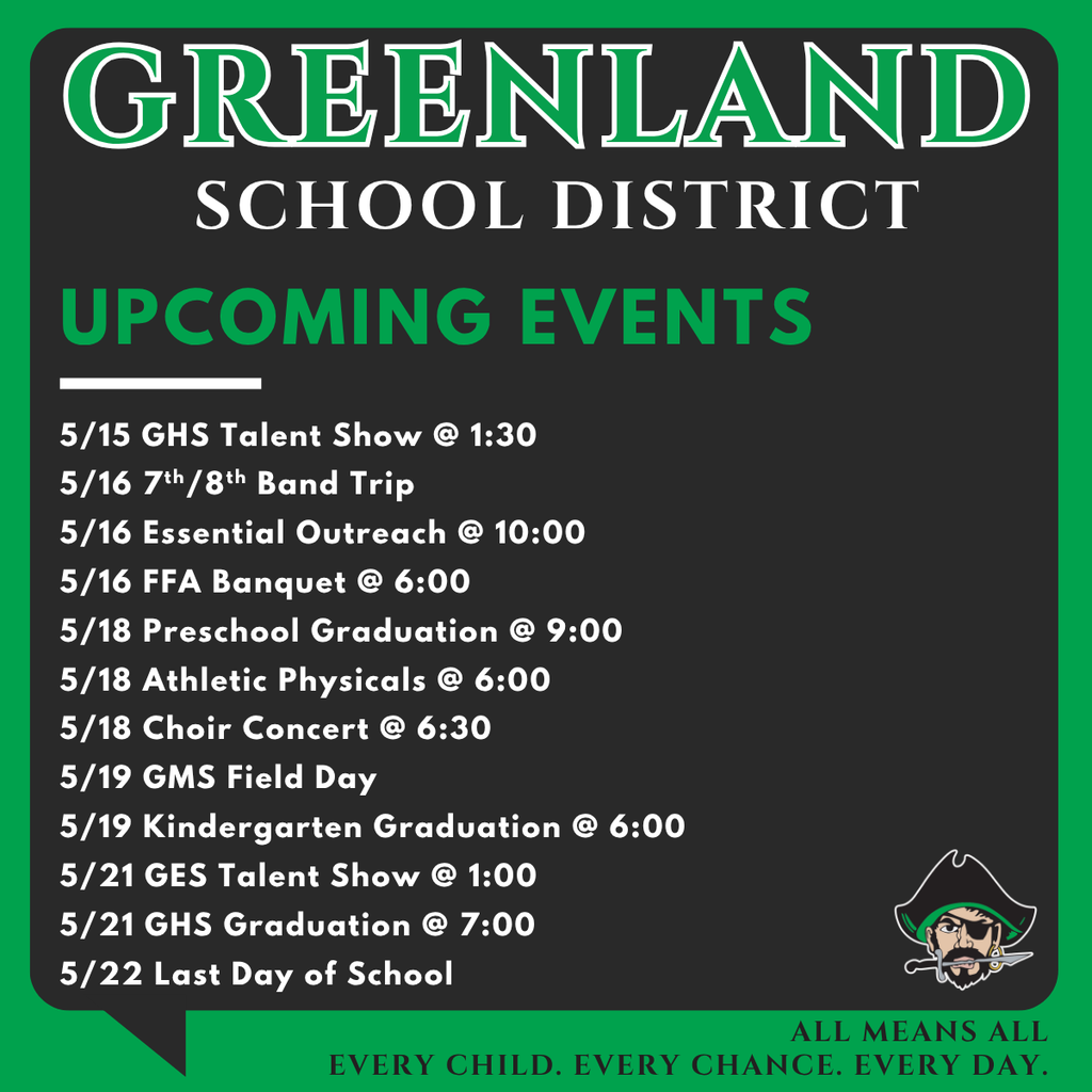 upcoming events greenland school district