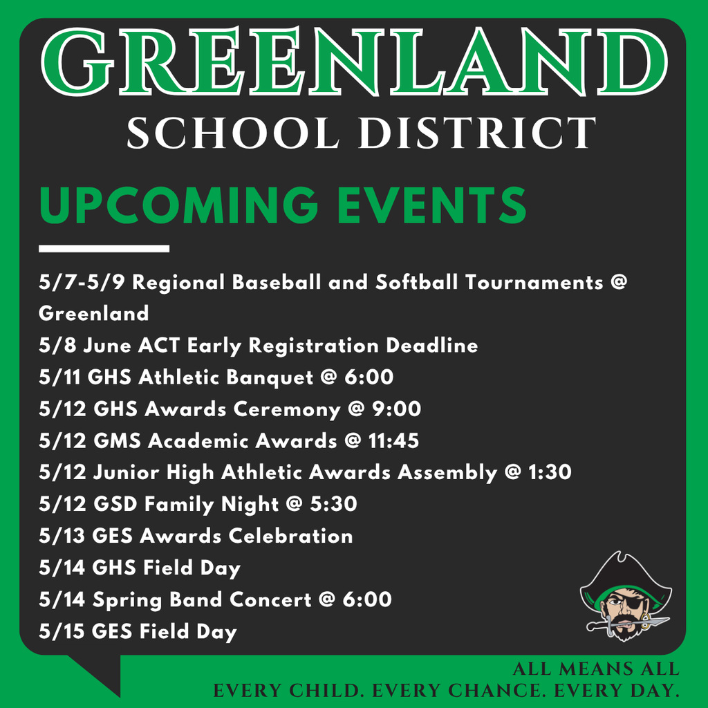 upcoming events greenland school district