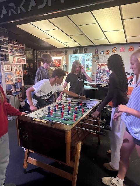 students playing a game