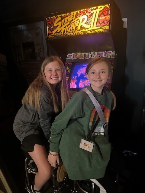 students playing a video game