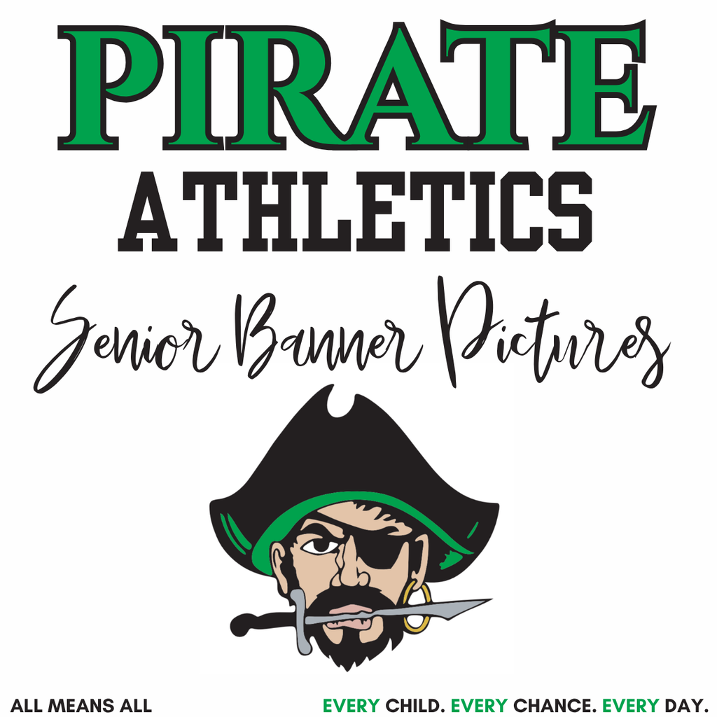 pirate athletics senior banner pictures with pirate logo