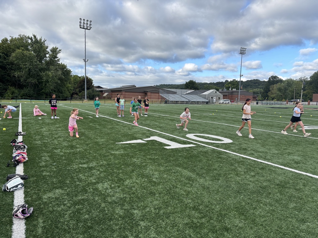 Athletes stretching