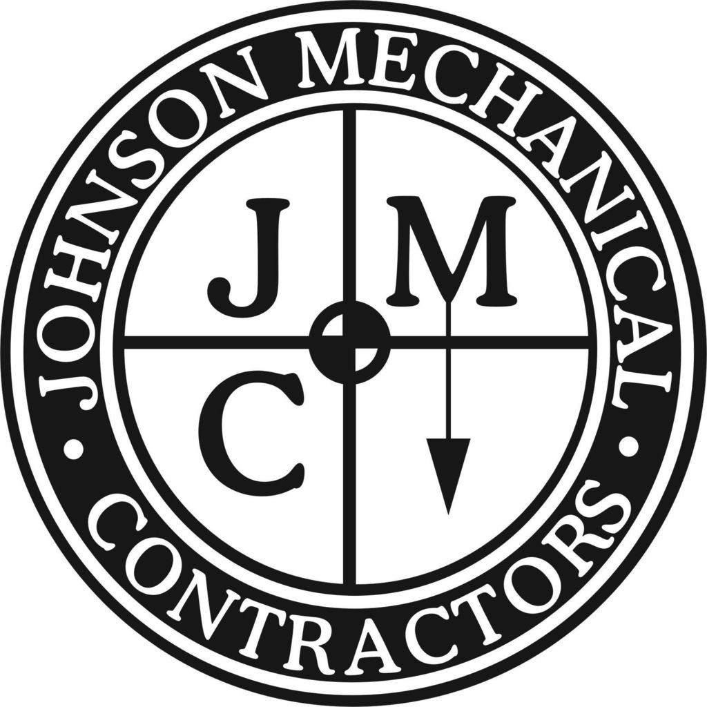black and white circle logo johnson mechanical contractors