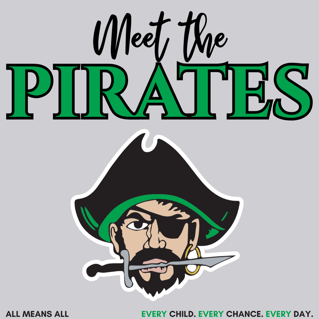 meet the pirates with pirate logo