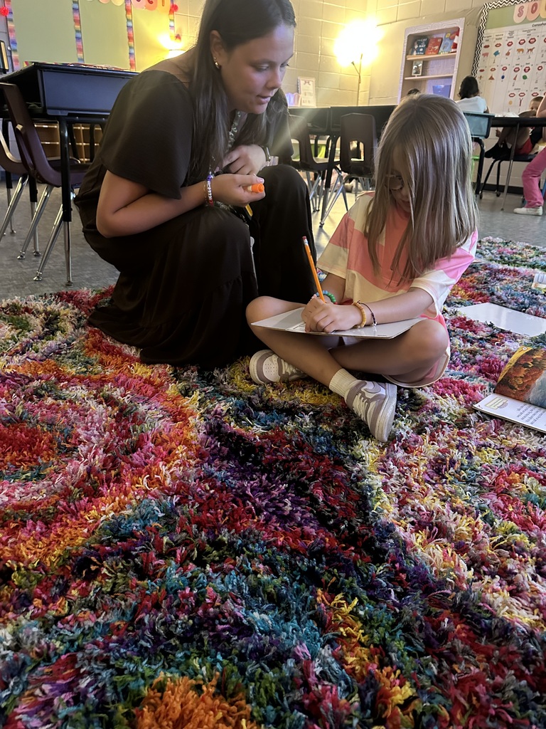 students reading