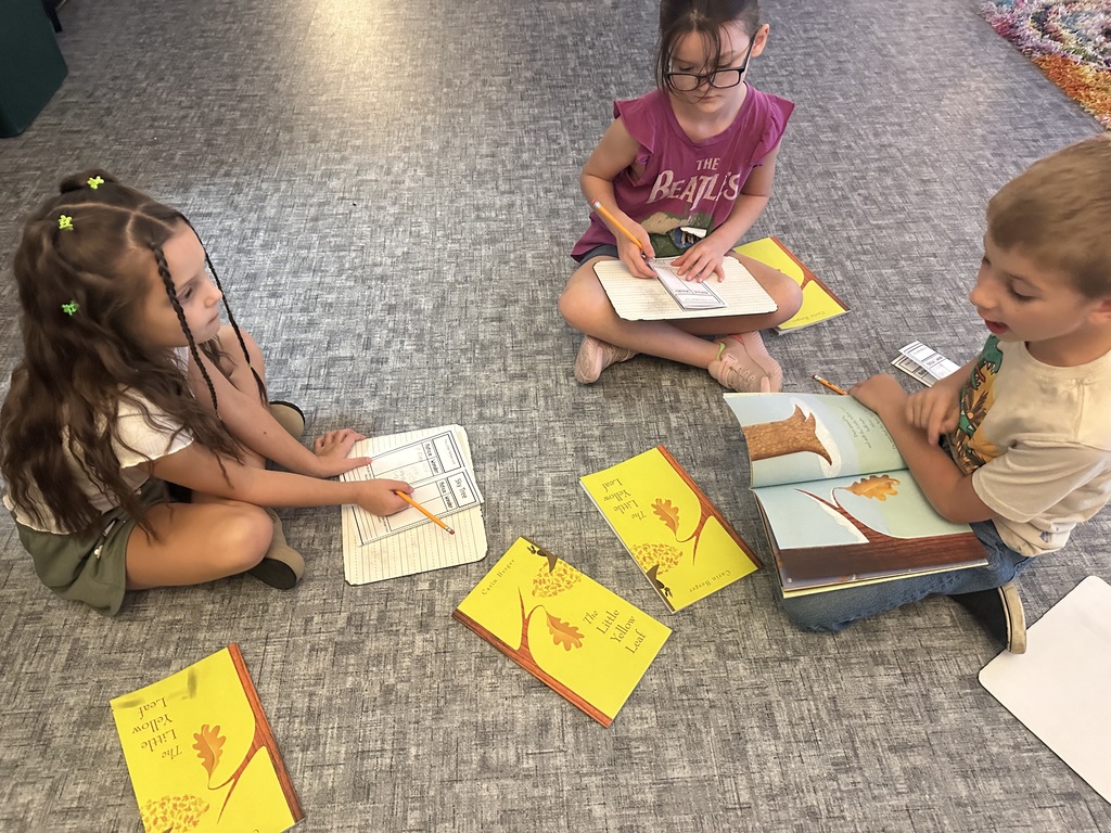 students reading