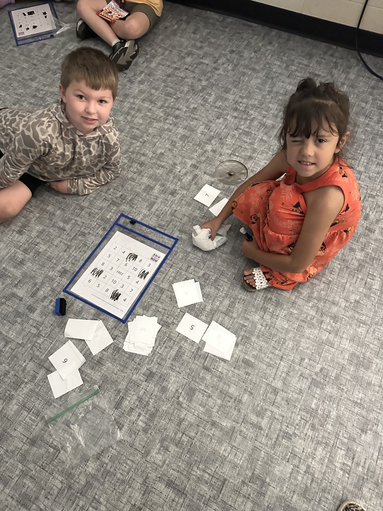 student with number cards