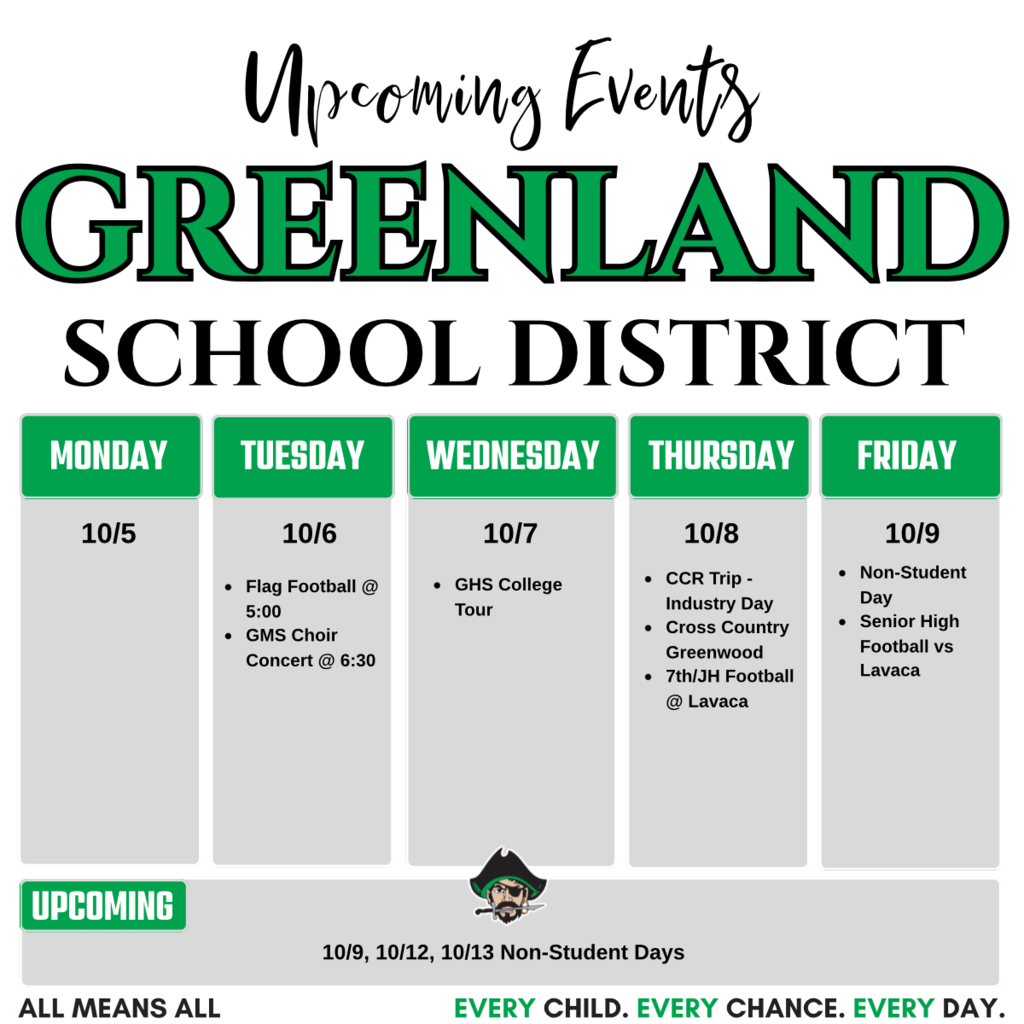 Upcoming events greenland school district