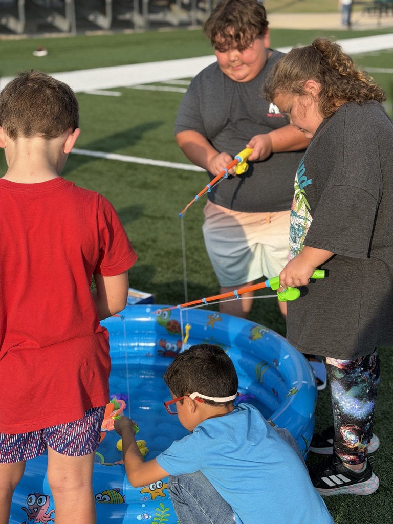Kids pretending to fish