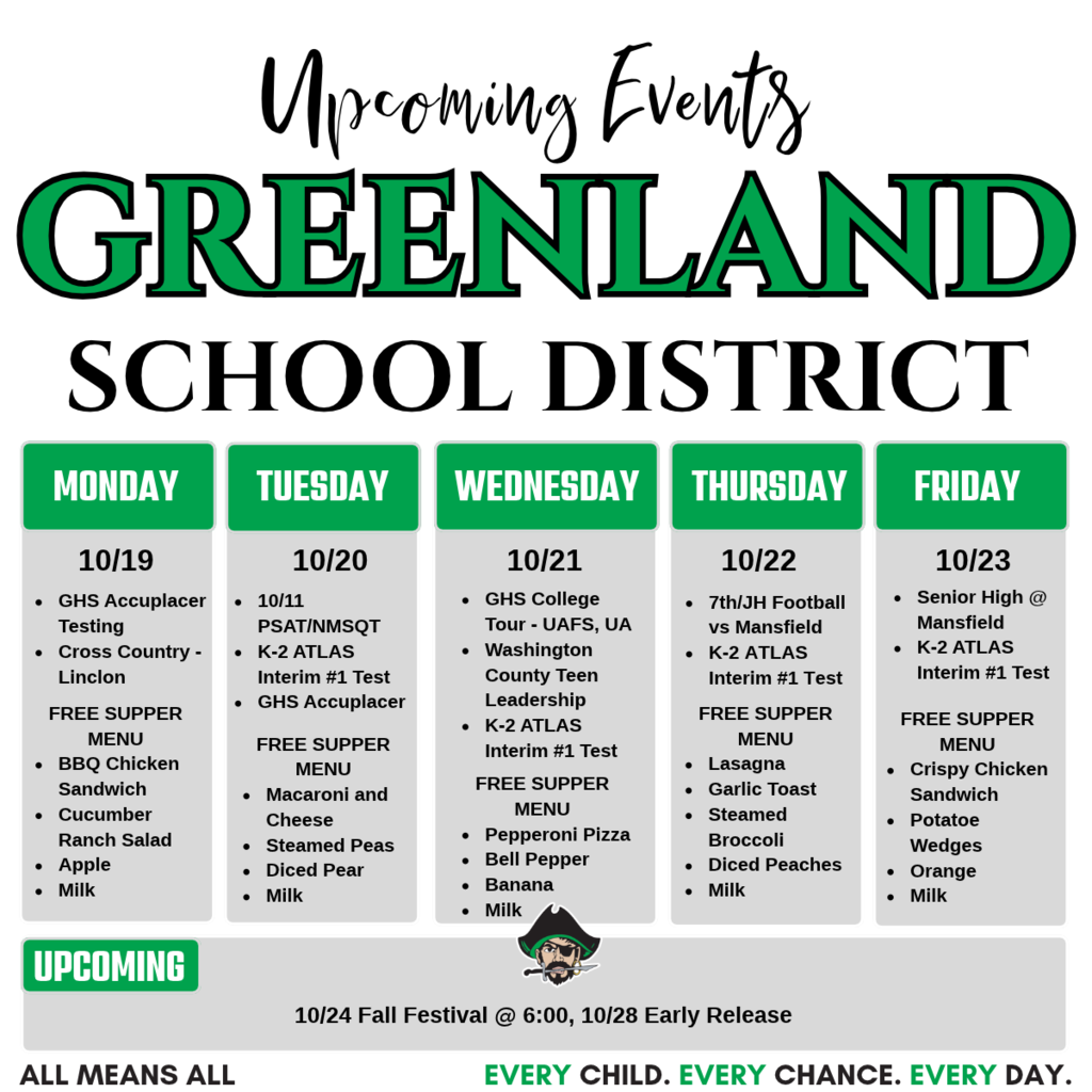 upcoming events greenland school district