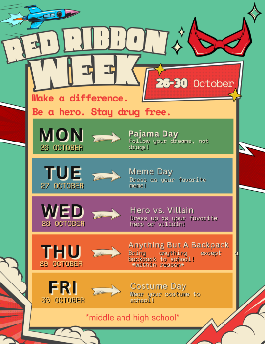 gms ges red ribbon week dress up days