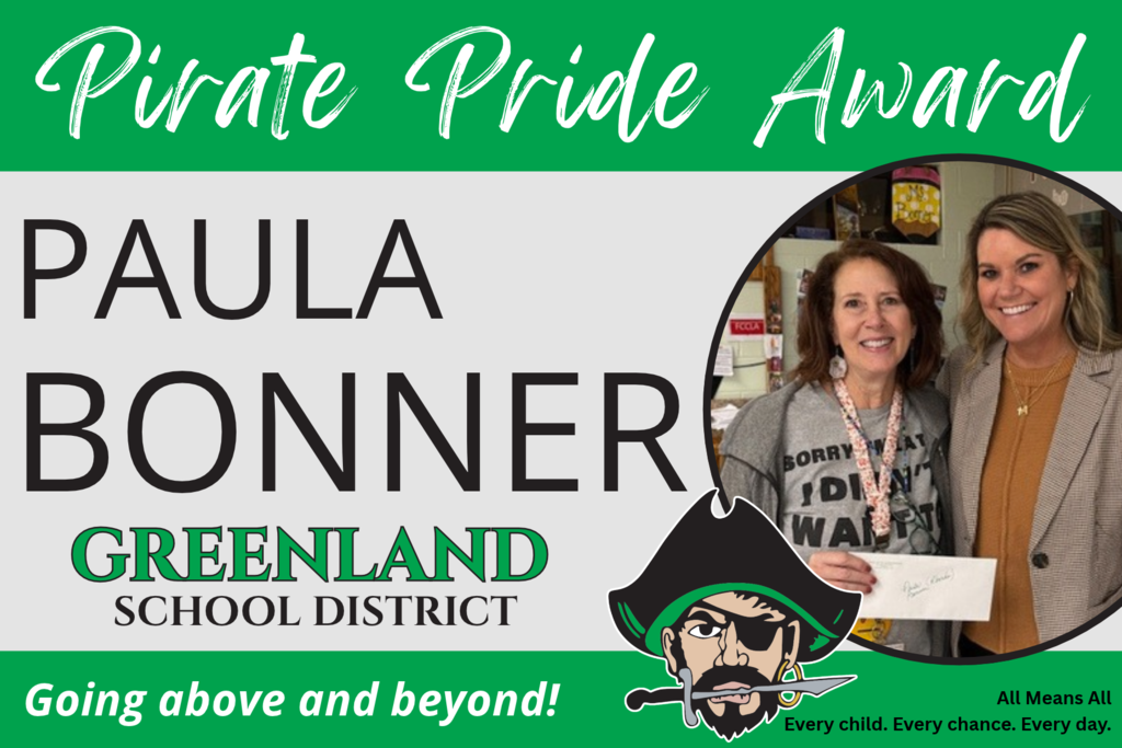 pirate pride award paula bonner