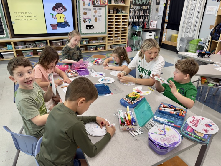 students working at desks 