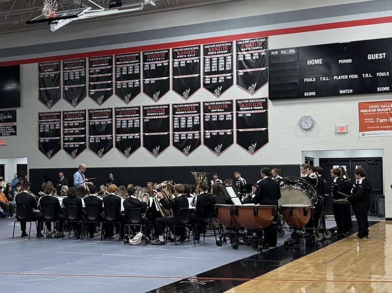 band performing in veterans day ceremony