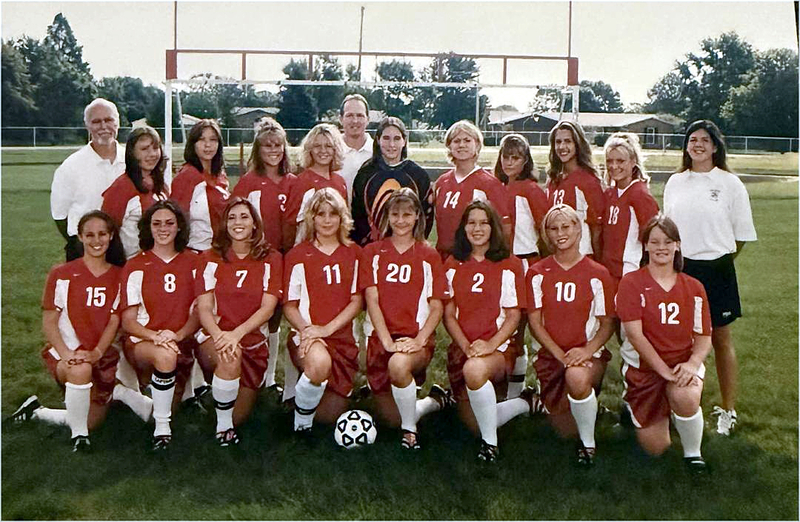 Old photo of female soccer team