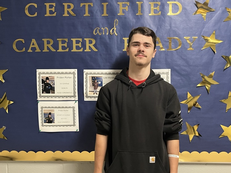 Luke earned ANOTHER ASE Certification in Auto!!!