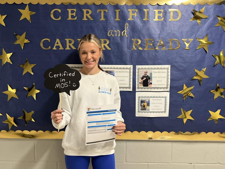 Hannah is MOS Excel Certified!!!