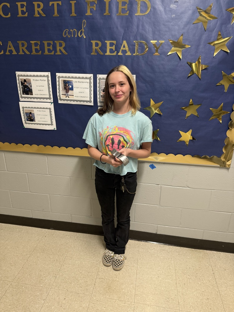 Alayna is KY DOT 3-G Certified! Yay!