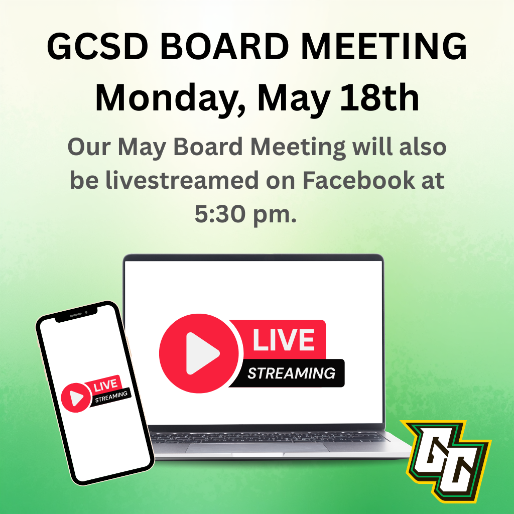 May GCSD Board Meeting - May 18th @ 5:30 pm
