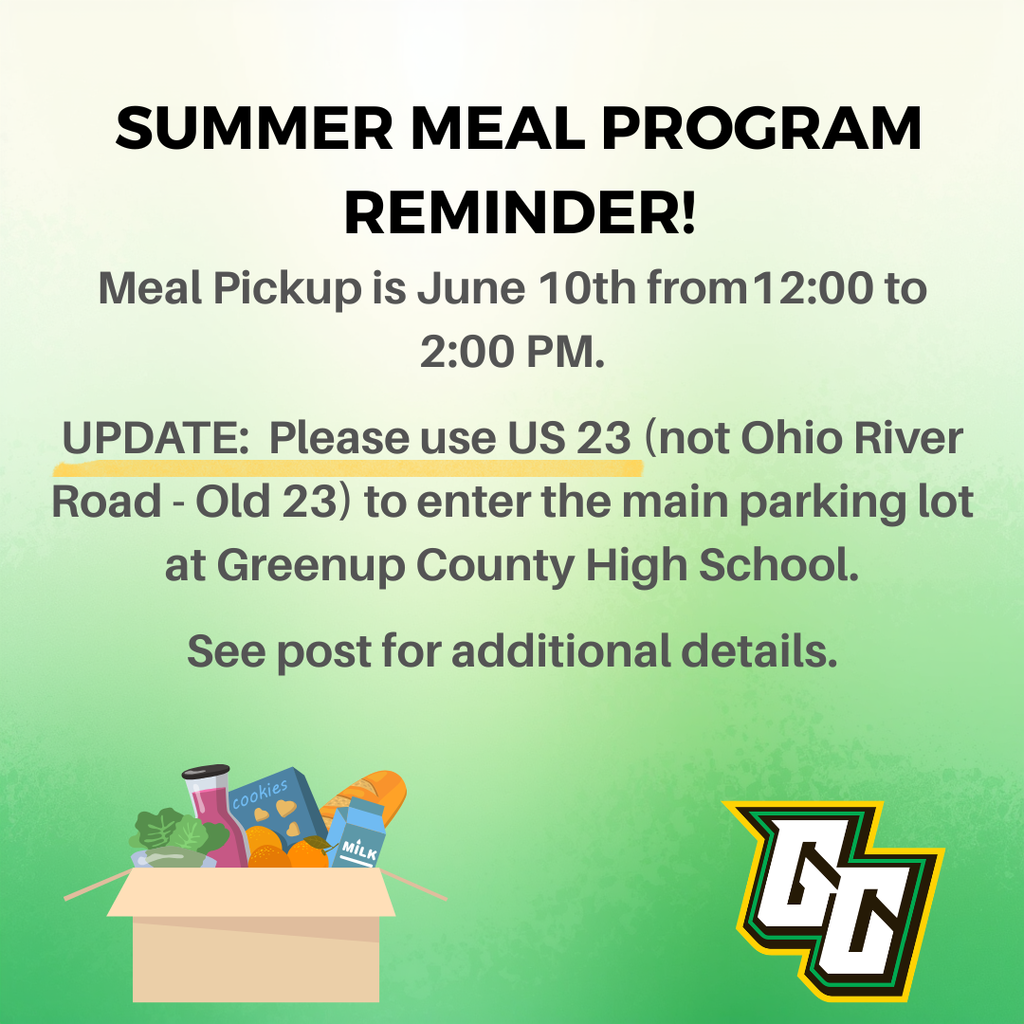 Summer Meal Program Reminder