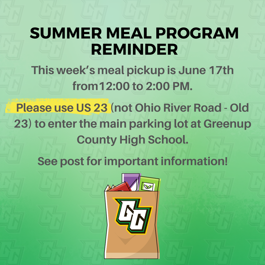 Summer Meal Program Reminder
