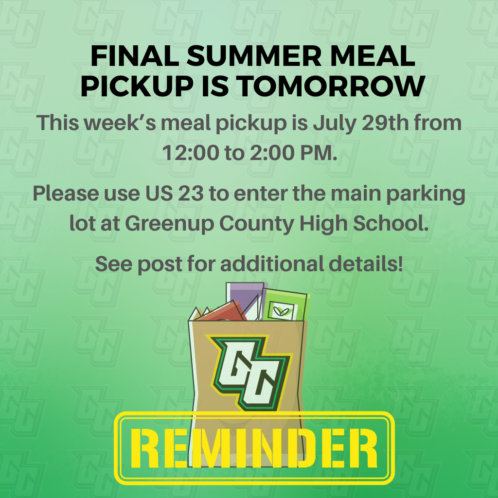 Final Summer Meal Pickup