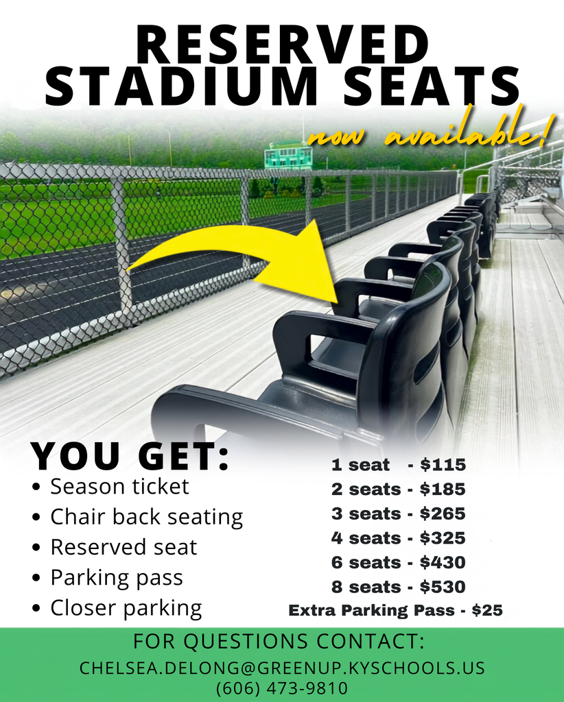 Football Reserved Seating Now Available! 