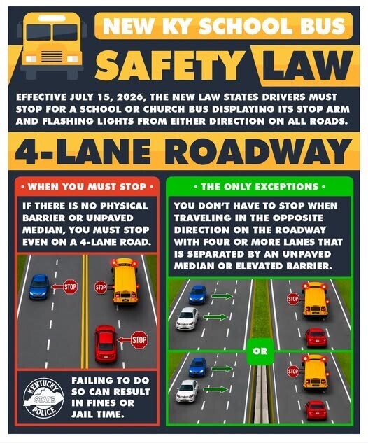 New School Bus Law for the 2026-2027 School Year