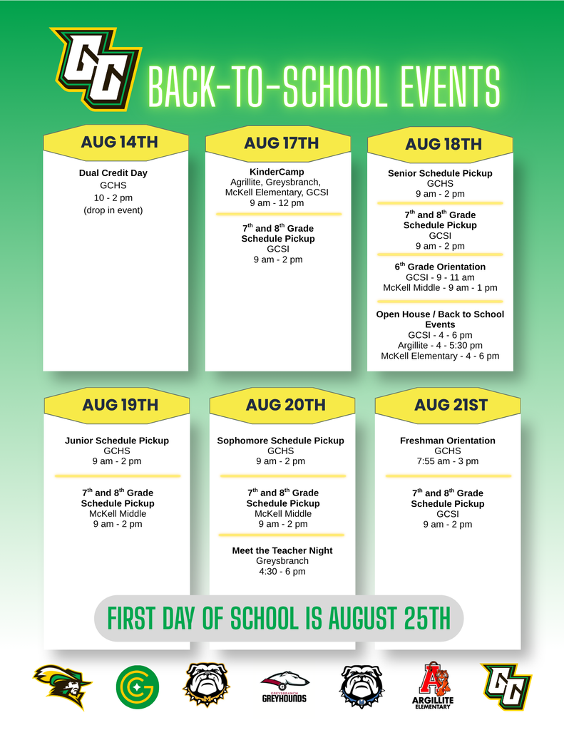 GC Back-to-School Events - 2026-2027 School Year