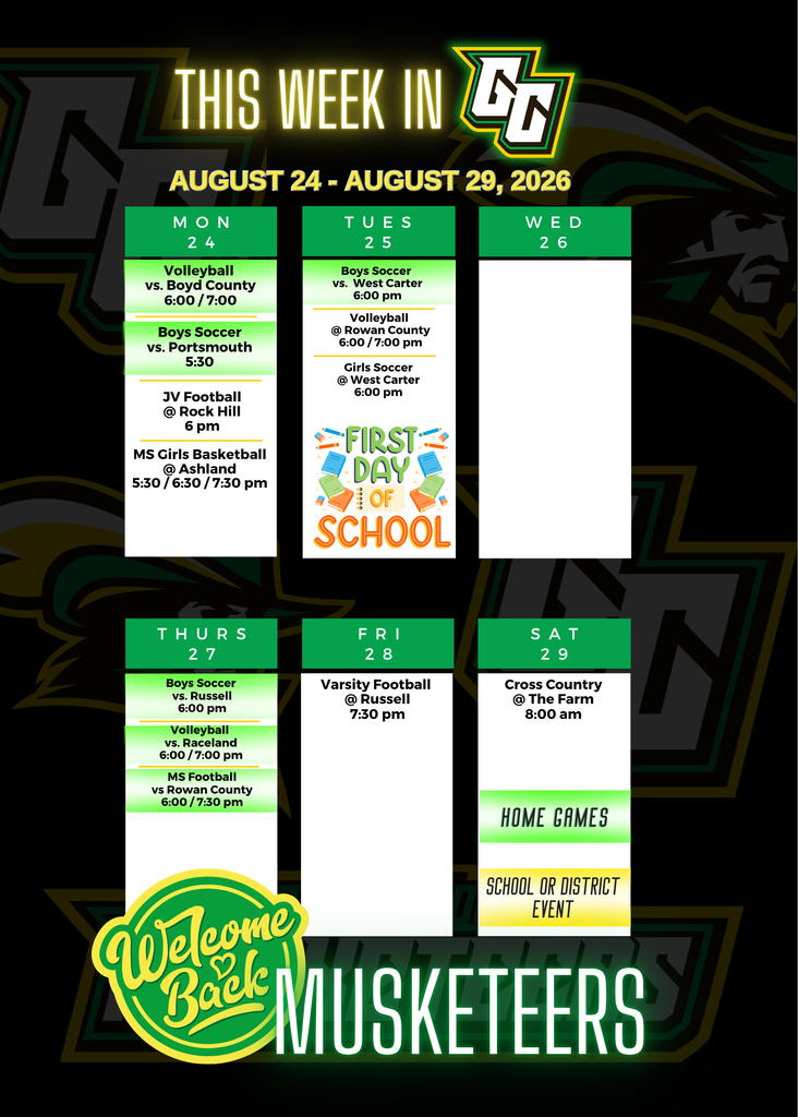 This Week in GC: Schedule